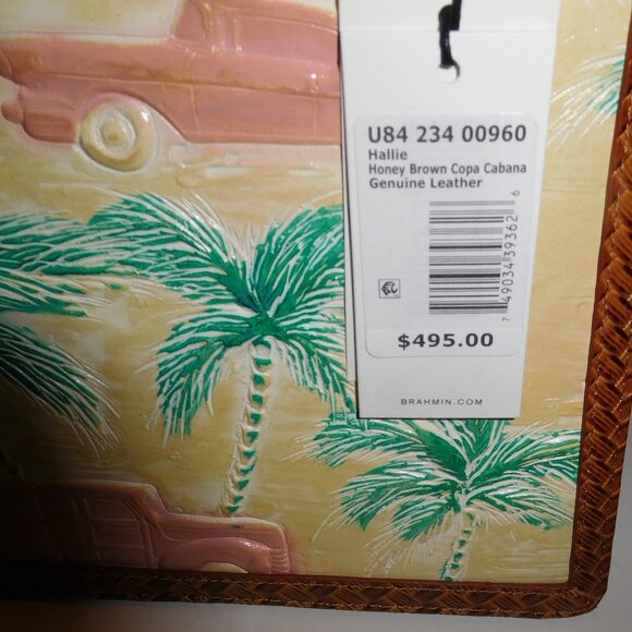 Brahmin Hallie Honey Brown Copa Cabana Leather Satchel - Picture 8 of 8